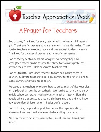 National Day of Prayer - A Prayer for Teachers