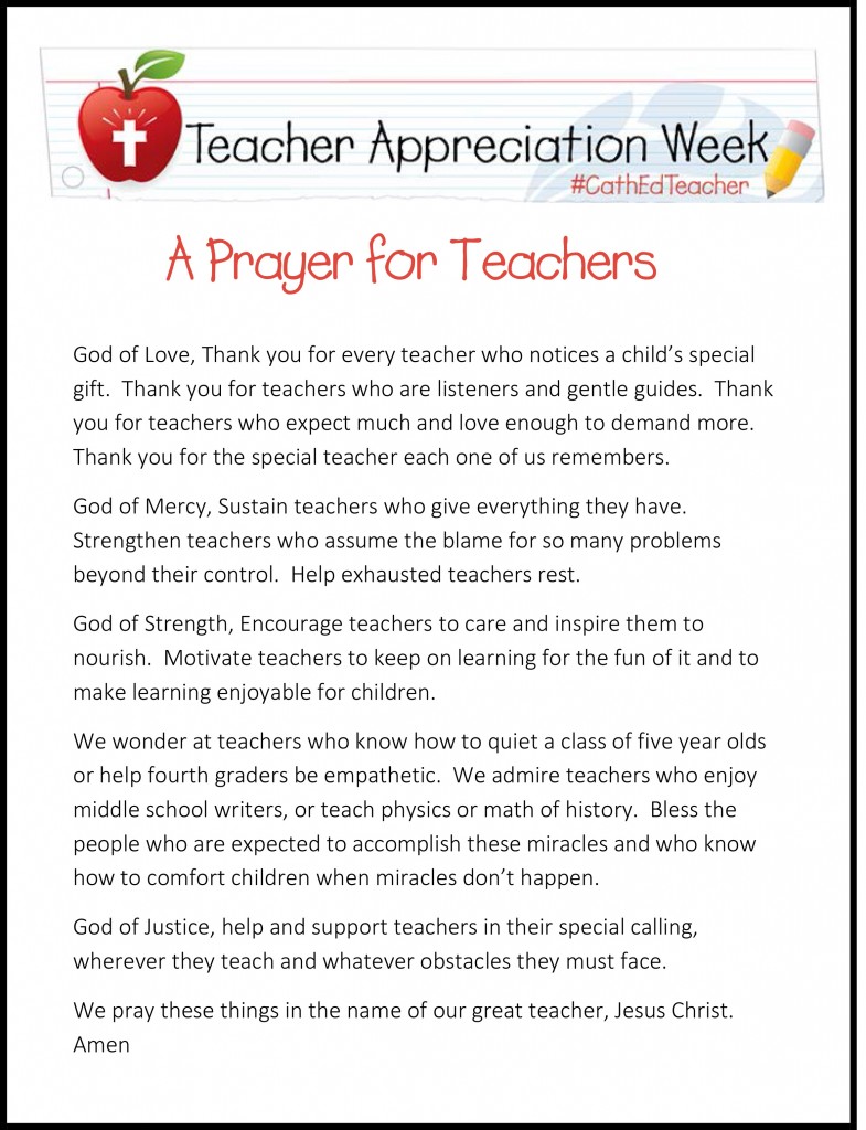 National Day of Prayer - A Prayer for Teachers